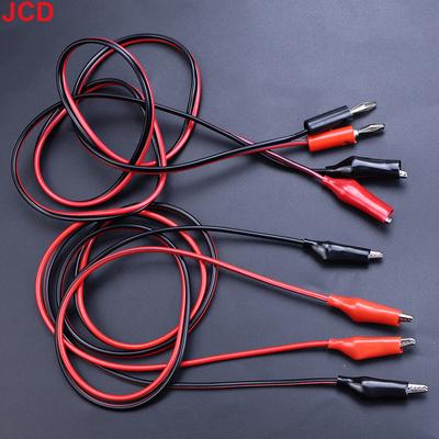 JCD 1M Alligator Cilp To Banana Plug Test Cable Lead Connector Dual Tester Probe Crocodile Clip for Multimeter Measure Tool
