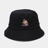 Hat female summer cute cartoon unicorn bucket hat male student letter embroidery basin hat tide visor