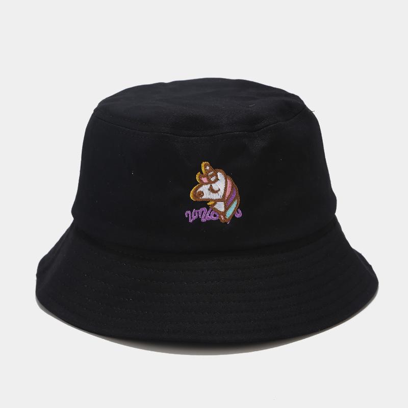 Hat female summer cute cartoon unicorn bucket hat male student letter embroidery basin hat tide visor