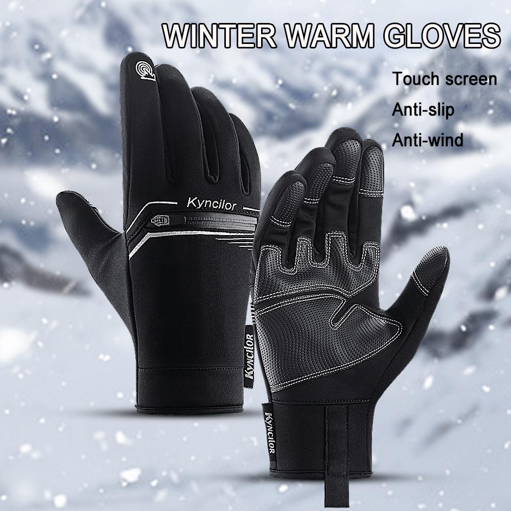 Autumn Winter Full Finger Cycling Gloves Shockproof