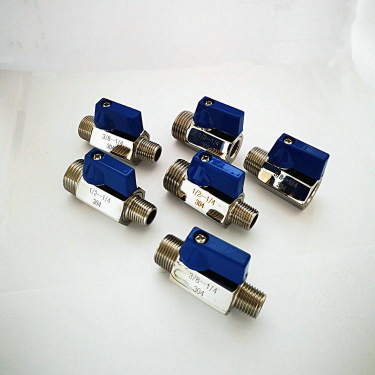 Xingteng Stainless Steel Mini Ball Valve with Internal/External Threads and Barb Connection