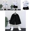 Trendy Summer Childrens Outfit For Boys Featuring Soft Cotton Short Sleeve Shirt And Shorts Set
