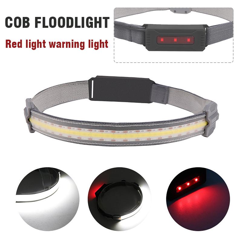 

PDTO USB аккумуляторная уличная фара для кемпинга и рыбалки COB + красный светодиодный налобный фонарь