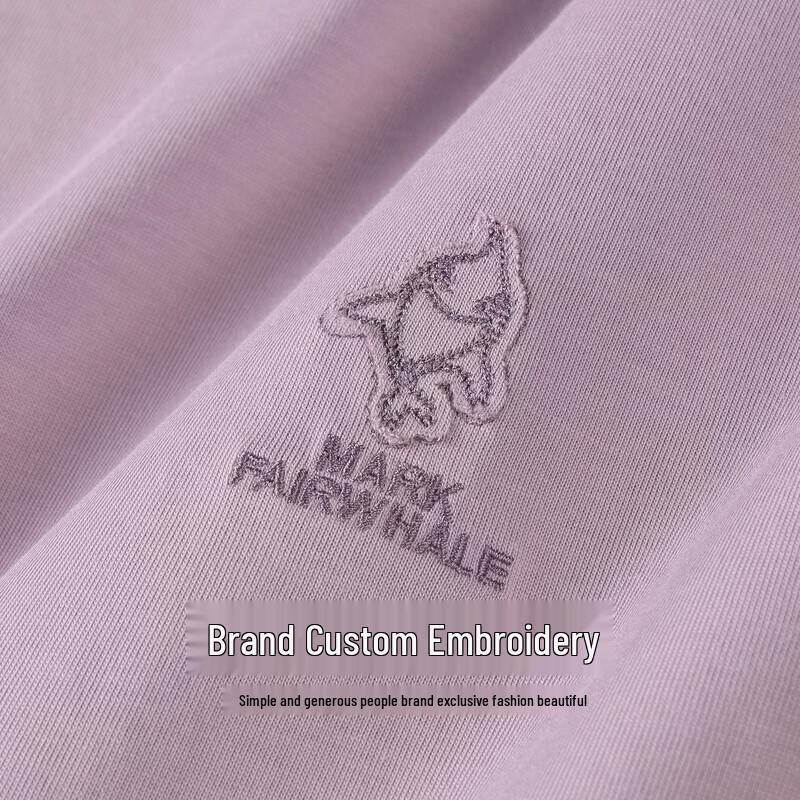 Mark Fairwhale Men's Applique Embroidery Cool-Feel Short Sleeve T-Shirt