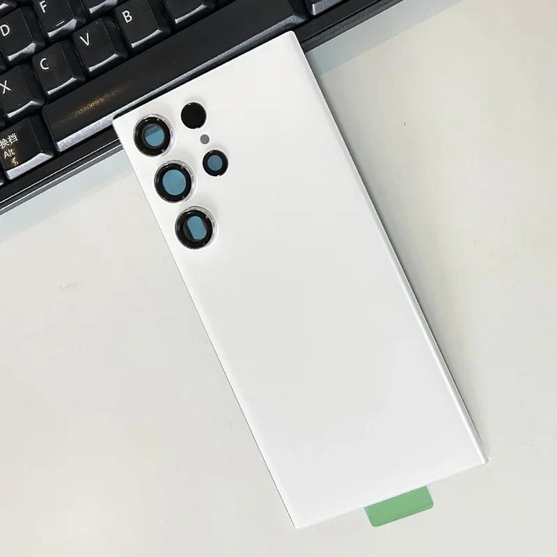 

Запасная задняя крышка корпуса для Samsung Galaxy S23 Ultra 5G SM-S918B SM-S918B/DS Заднее стекло + инструменты чёрный