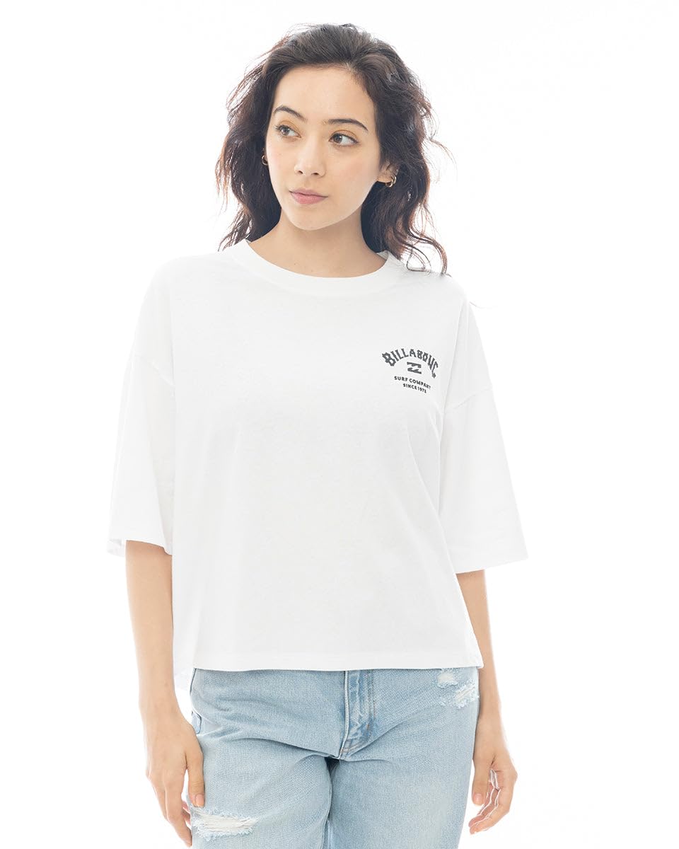 

Billabong Modern Square Logo Loose Cropped White Tee, Women s белый