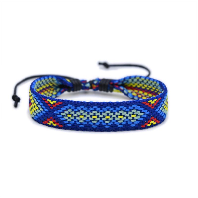 Ethnic Style Handmade Woven Cotton Linen Wristband Bracelet