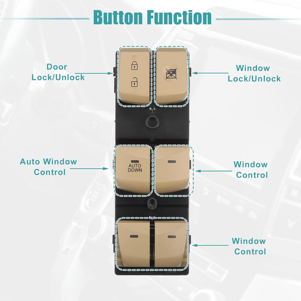 ACROPIX Power Window Switch Window Control Switch Fit for Hyundai Elantra Move 2012-2016 with Removal Tool No.935704V000RY - Pack of 1