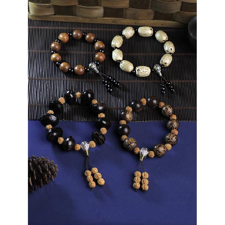 

Эластичный браслет из натуральных деревянных бусин Ваджра Бодхи 15-18 мм. Исламский мусульманский браслет из сандалового дерева, оптовая продажа