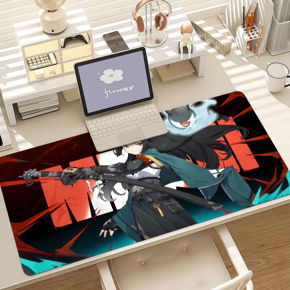 Game Zenless Zone Zero Hoshimi Miyabi Mouse Pad Anti Slip Rubber Edge Locked Thickened Laptop Gaming Desk Mat