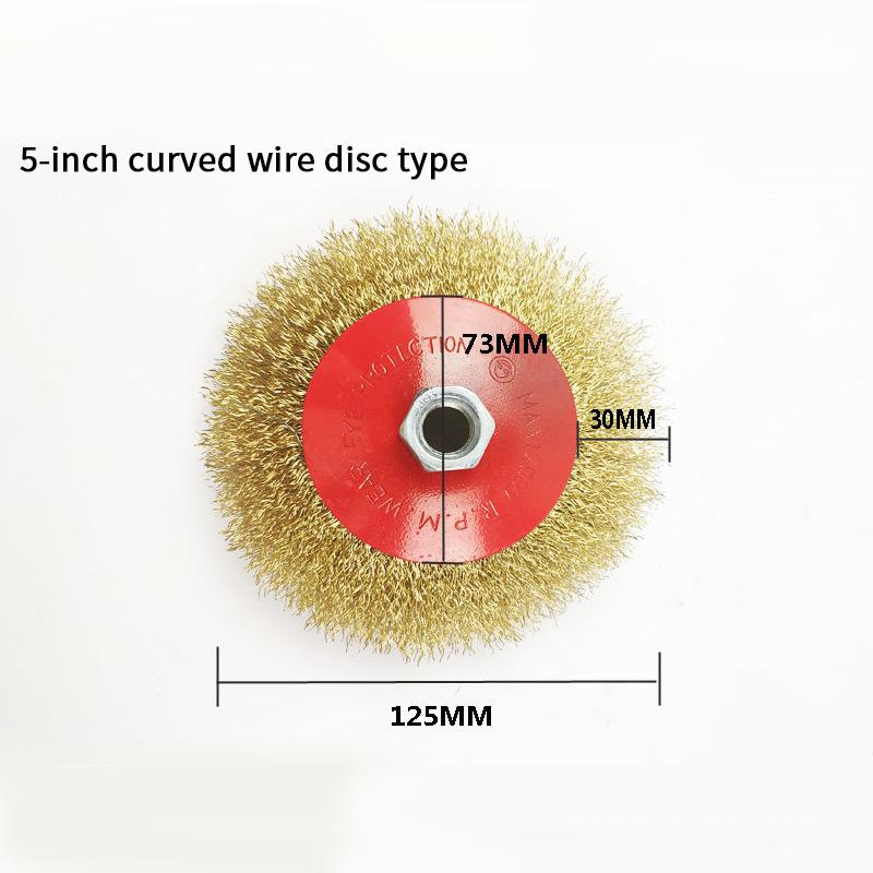 100/115/125mm Disc-shaped Steel Wire Wheel For Angle Grinder Bench Grinder Rust Removal Polishing Cleaning Paints