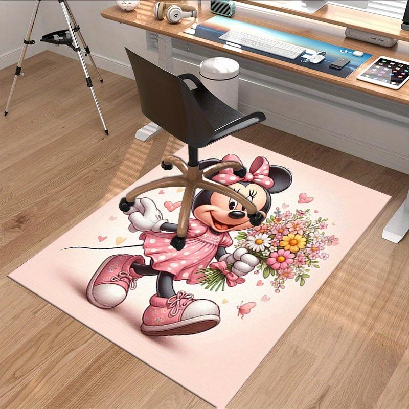1pc. Cute Minnie Mouse Floral Bouquet Rug - Perfect for Home Decor, Office Carpet, Outdoor Use, and Gift Ideas!z0414224