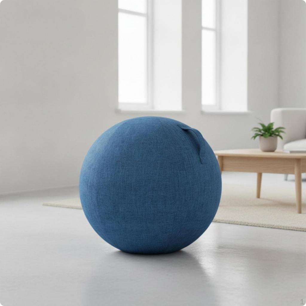 Exercise Ball Cover with Handle Woven Textured for Yogis, Pilates, Home Gym