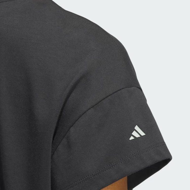 Adidas T Shirts Women's Black Crew Neck Moderate Straight Fit IJ5234