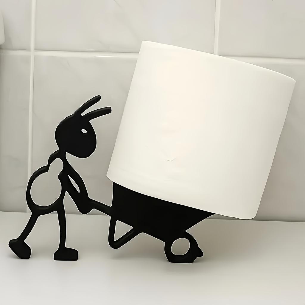 Ant Toilet Paper Holder - Funny No Installation Toilet Paper Holder  - 3D Printed Black Ant Toilet Paper Holder - Funny Tissue Paper Holder