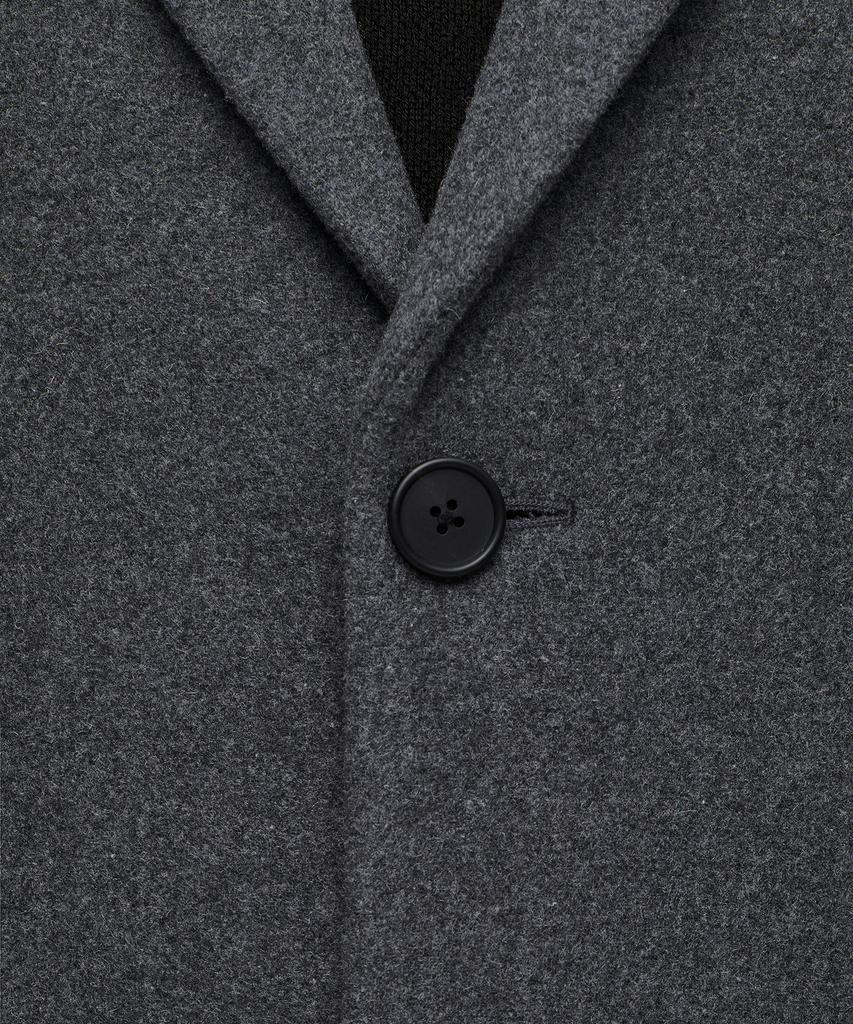 Musinsa Standard Wool Blend Melton Daddy Shoulder Oversized Blazer [Medium Grey]