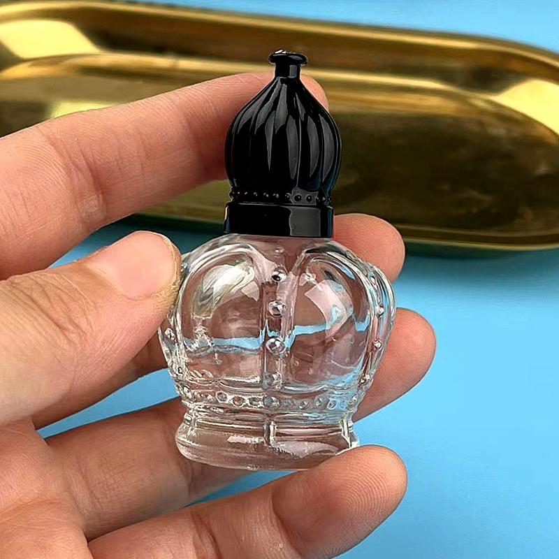 Perfume Bottling Gold Glass Mini Transparent Empty Sample Vial Essential Oil Bottles Refillable Bottles Dropper Bottles Perfume