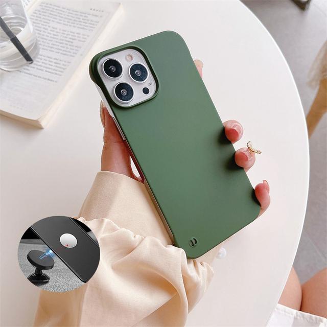 

Автомобильный чехол-держатель для Iphone 13 14 Pro Max 12 11 Pro Max Магнитный жесткий невидимый ультратонкий безрамочный задний чехол для защиты телефона 13 14 Pro Max