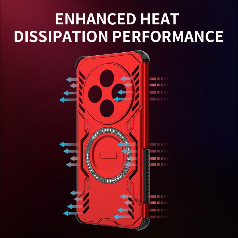 KEYSION Hollow Heat Dissipation Case for IQOO Z10 5G Silicone+PC Magnetic Cooling Shockproof Phone Back Cover for VIVO IQOO Z10