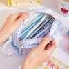 Dopamine Style Pencil Storage Bags Checkered Pencil Pouch New Stationery Bag  School Use