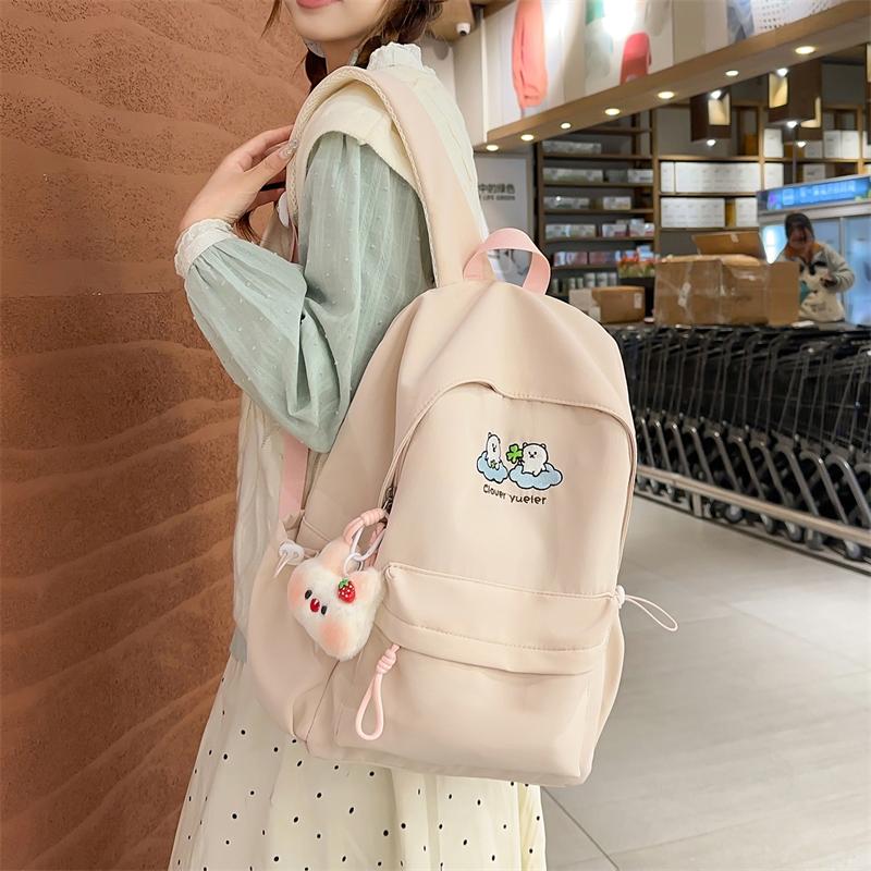 Large Capacity Backpack Student Lightweight Schoolbag Cartoon Embroidery Backpack