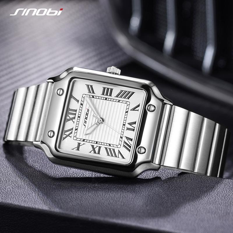Sinobi Herrenuhr Herren Business Römisch Quadratisch Uhr Leuchtend Wasserdicht Guangzhou Uhr Quarz Uhr Herrenuhr