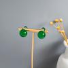Imitation Jade Drop Oil Beaded Earrings Retro Water Drop Fringed Earrings Simple Hanfu Accessories Women