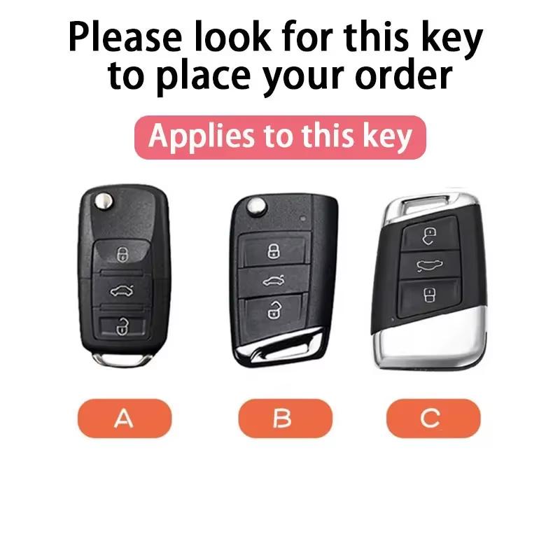 For Volkswagen Keycase Sagitar Lavida Lamando Bora Polo Teramont Cc Tiguan T-Roc Taylor Golf Keycover Key Shell Keychain Car Key