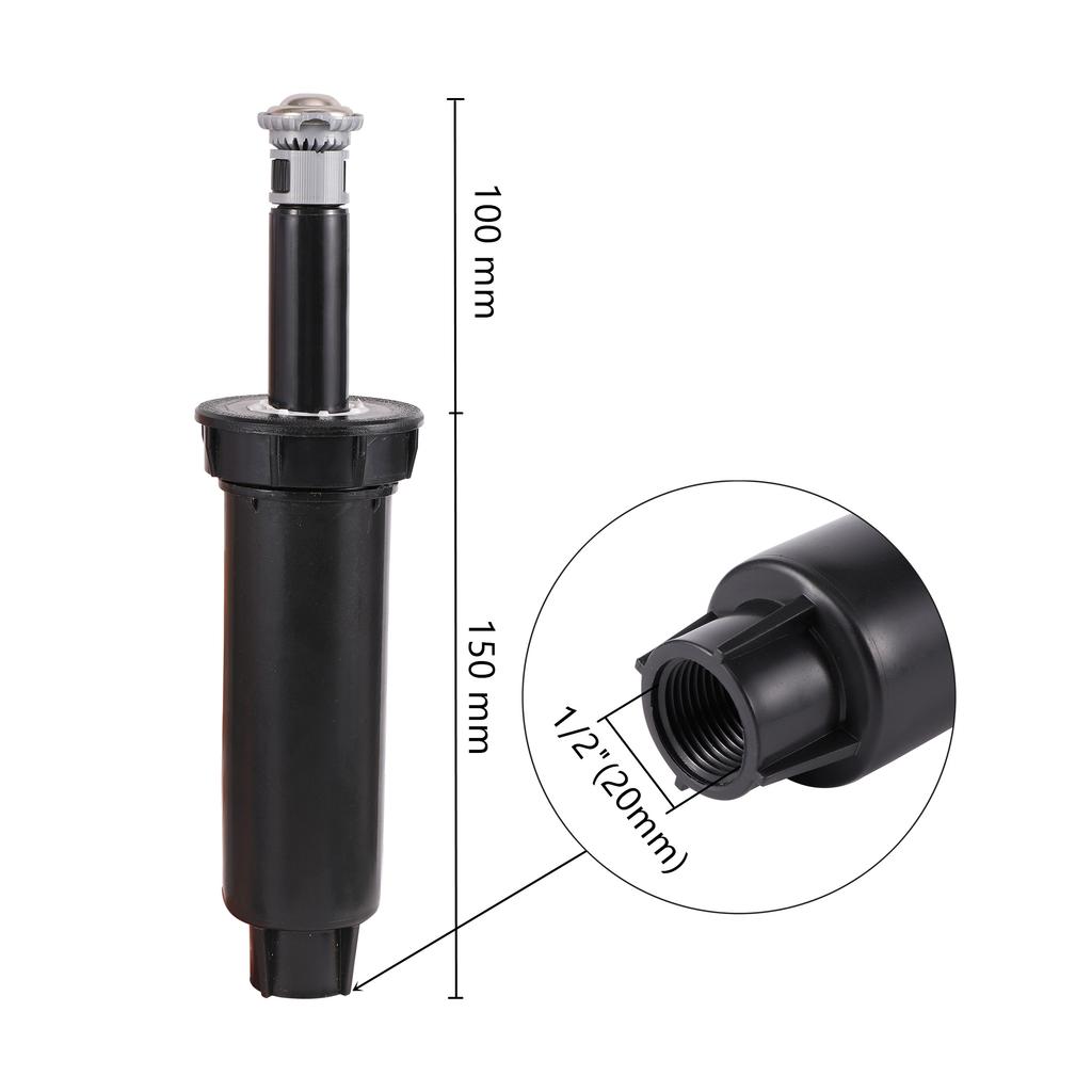 Scattering Pop-up Lawn Sprinklers 1/2" Female Thread Garden Grass Irrigation Rotary Nozzle 360° 45°~270° Automatic Lift Nozzle