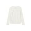 Fila Solid Color Brand Logo Letter Print Round Neck Sports Casual Loose Long Sleeve T-Shirt Women T-Shirt White A11W211220FWT