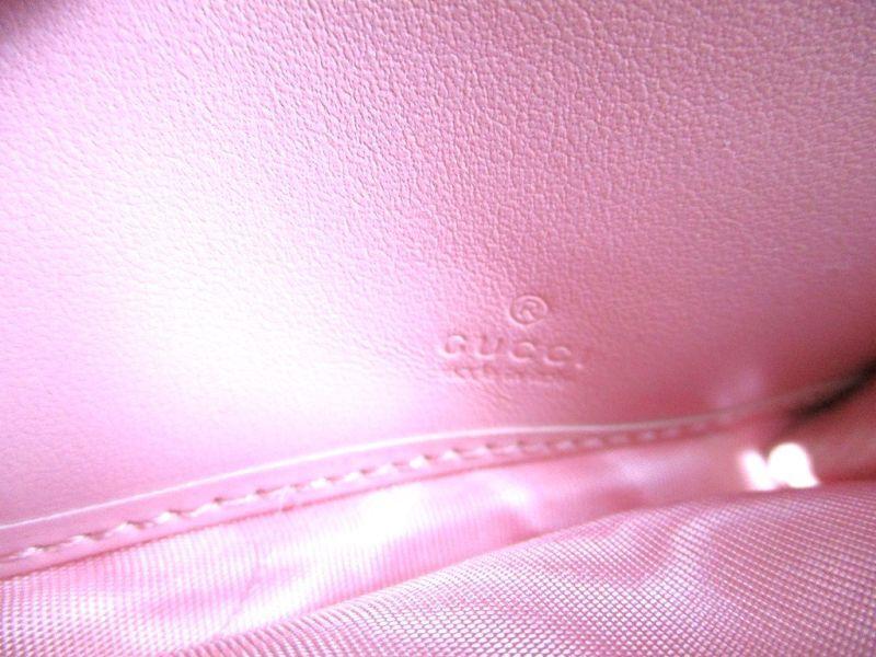 Authentic GUCCI Marmont G Pink Leather Continental Wallet Flap Long Wallet #9913  Refurbished