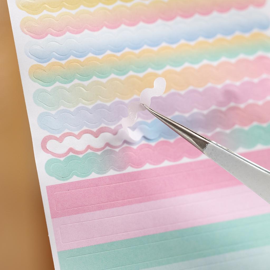 25sheets Kawaii Ins Multi material die-cutting sticker book DIY handmade scrapbook aesthetic decoration stationery sticker