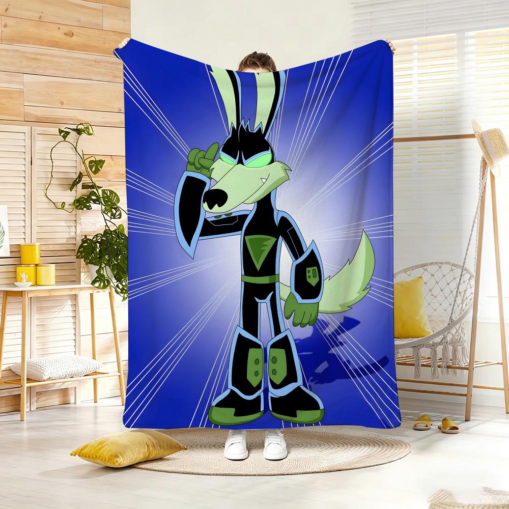 Anime L-Loonatics U-Unleashed Throw Lightweight 240G Flannel Blanket Soft Skin-Friendly For Summer Cooling