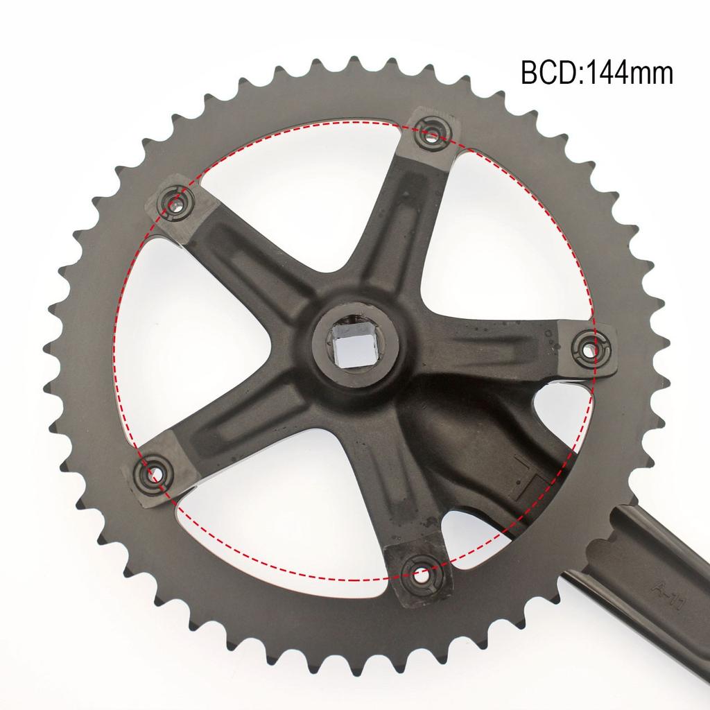 SKEACE Alumniun Alloy Crankset Fixed Gear Crank 48T 165mm BCD144 Single Speed Fix Gear Bicycle TRACK BIKE Chainwheel