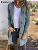 Cardigan in Maglia da Donna Autunno Inverno Manica Lunga con Tasche Abbottonato con Cappuccio Cappotto Maglione per Donne