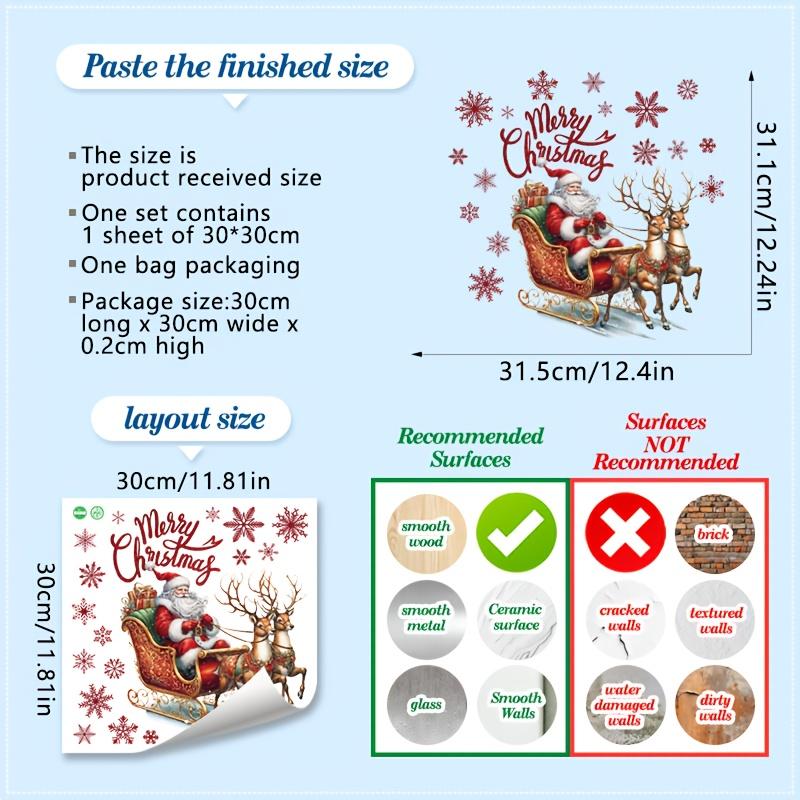 1sheets Cartoon Santa Claus Toilet Sticker Removable PVC Holiday Decoration for Bedroom Nursery Bathroom Toilet Decorat Stickers