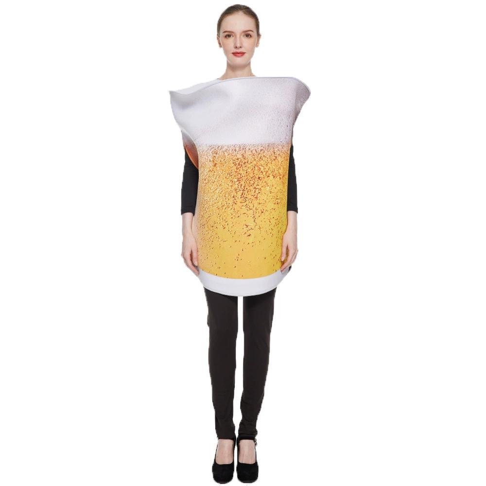 В наличии: Новый Забавный Желтый Хэллоуинский Пивной Кружка Косплей Комбинезон One Size жёлтый