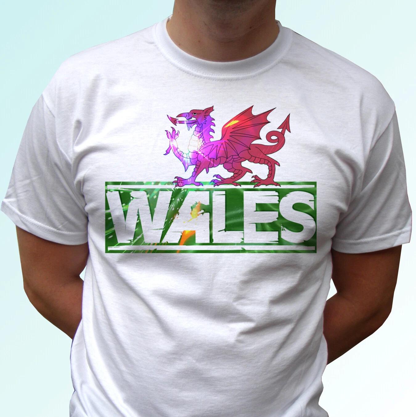 

Wales white kids boys T-Shirt flag cymru design top art gift tee s s kids sizes 110