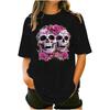 Bawilom Skull Shirt for Women Vintage Skeleton Graphic Tees Oversized Goth Punk Rock T Shirts Novelty Horror Halloween Tops