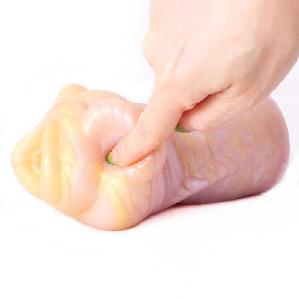 Male Sex Toys Silicone Masturbator Penis Training Pocket Vaginal Masturbation Cup Simulate Anal BDSM 18+