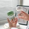 High Value Glass Chubby Cup Sealed Graduated Cup High Temperature Resistant Coffee Soy Milk Milk Cup Plus Cup