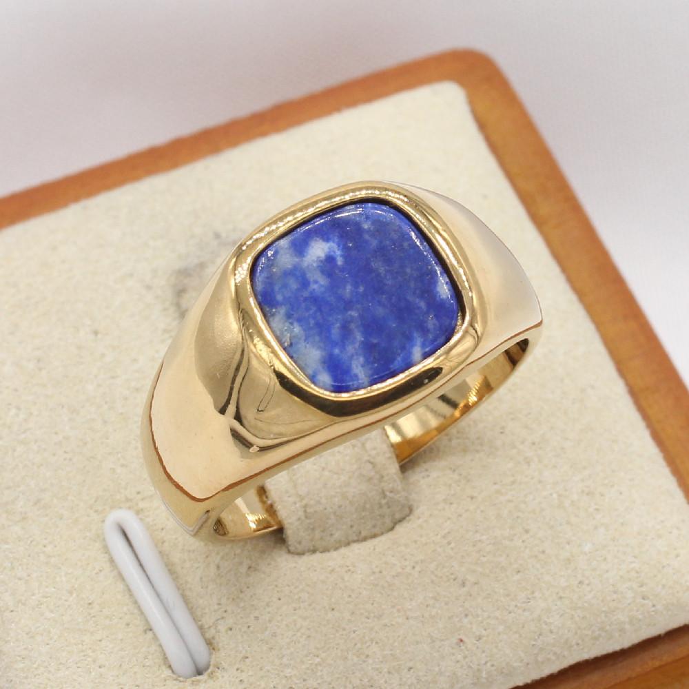 European and American Personalized Fashion Simple Square Gemstone Men's Ring