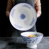 7-Inch Blue Line Ceramic Noodle Bowl