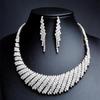 Claw Chain Series Rhinestone Exaggerated Necklace Earrings Set Dinner Collarbone Chain Necklace Women