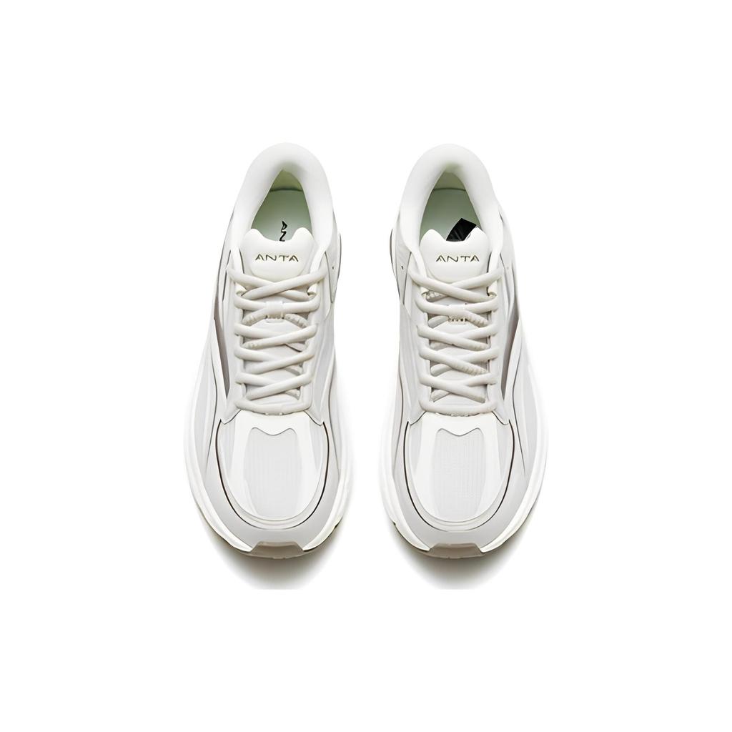 New Anta AT952 Anti Slip Wear Resistant Low Top Fabric Breathing Mesh Casual Running Shoes Women's Gray White 922325592-1