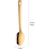 Stainless Steel Serving Spoons: Long Handle Flatware Set of 6 - Large Metal Kitchen Serving Tablespoons for Buffet Banquet 13-Inch Gold