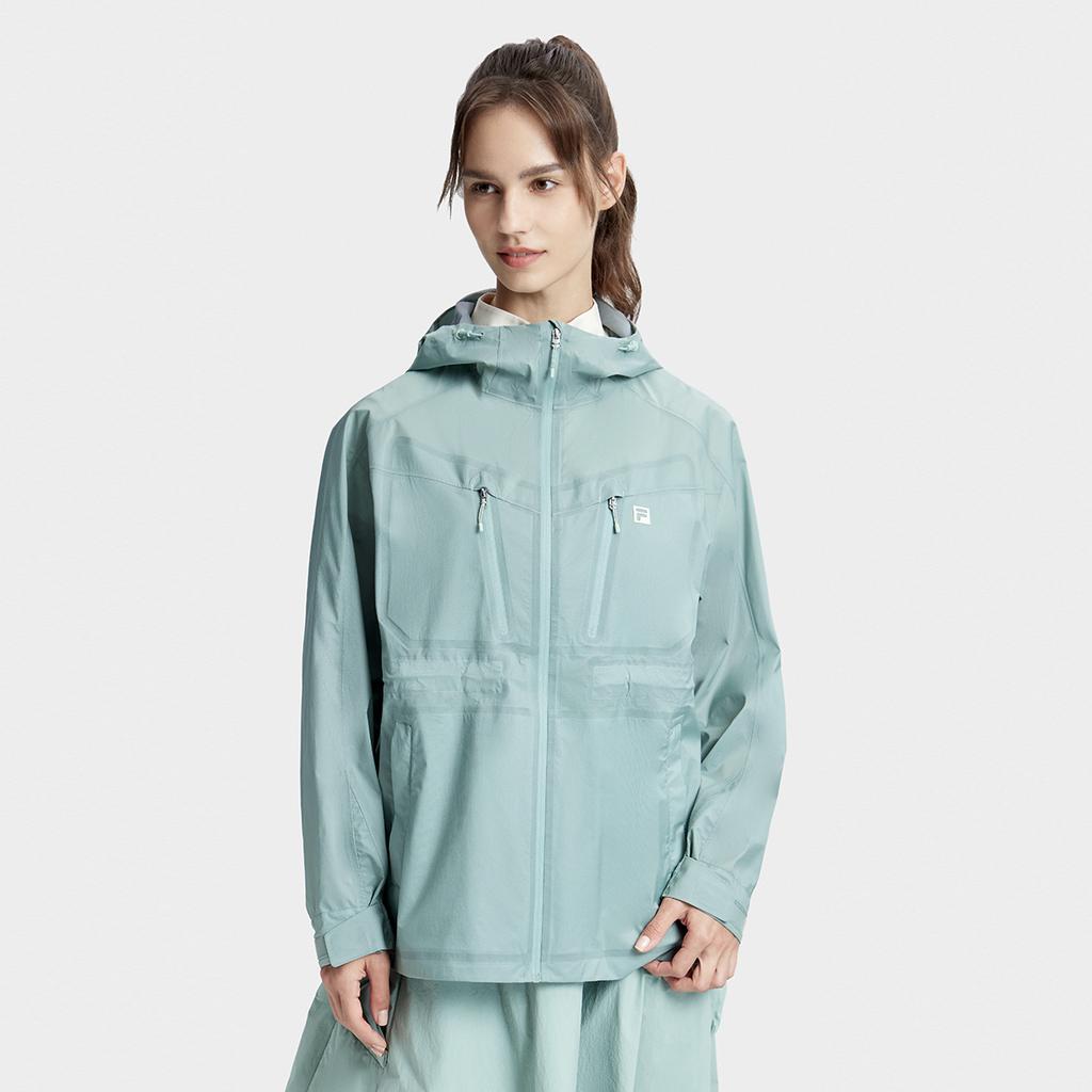 New FILA Jacket Women's Cyan Mist Mustard Yellow A11W337702F-DG