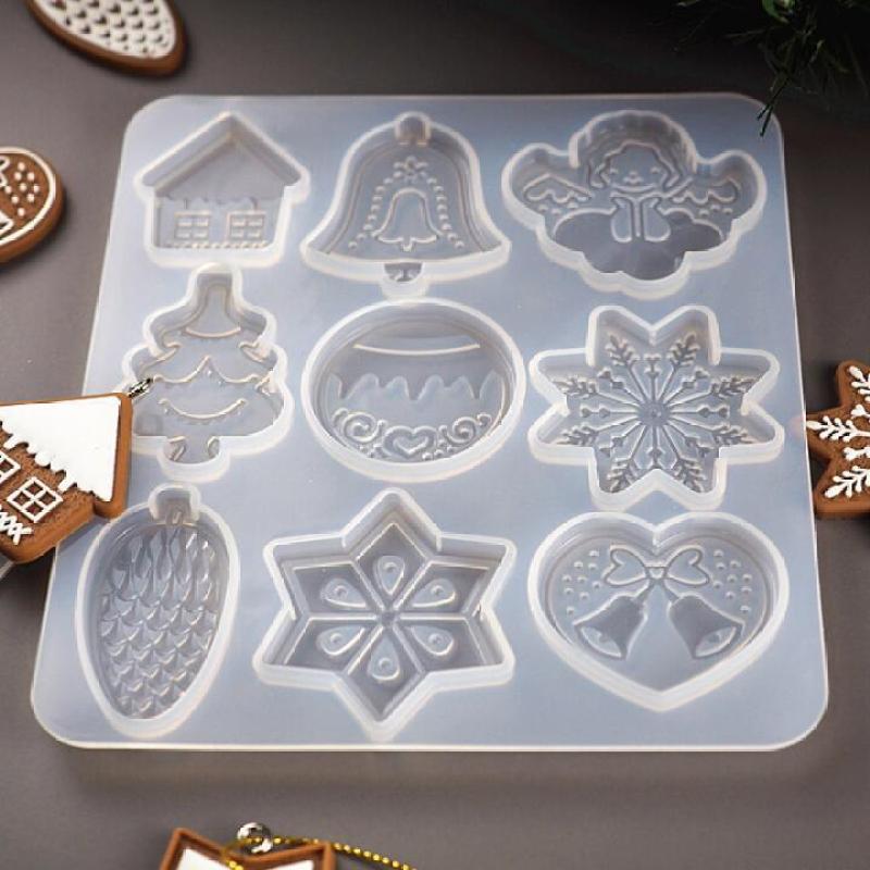 DIY Kristall Epoxidharz Form Weihnachtsbaum Schneeblume Elch Anhänger Form