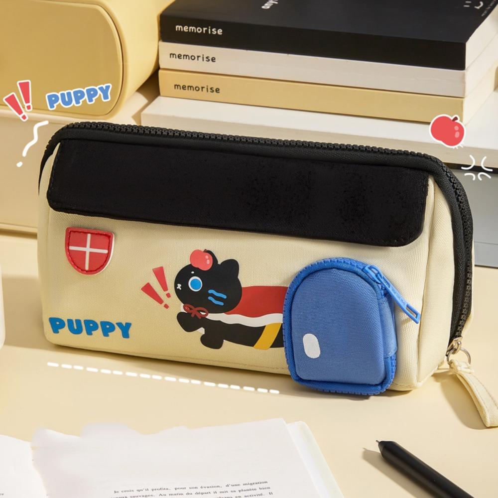 

House Shape Dachshund Pencil Bag Large Capacity Pen Organizer Pouch Stationery Storage Bag Gift Style 4