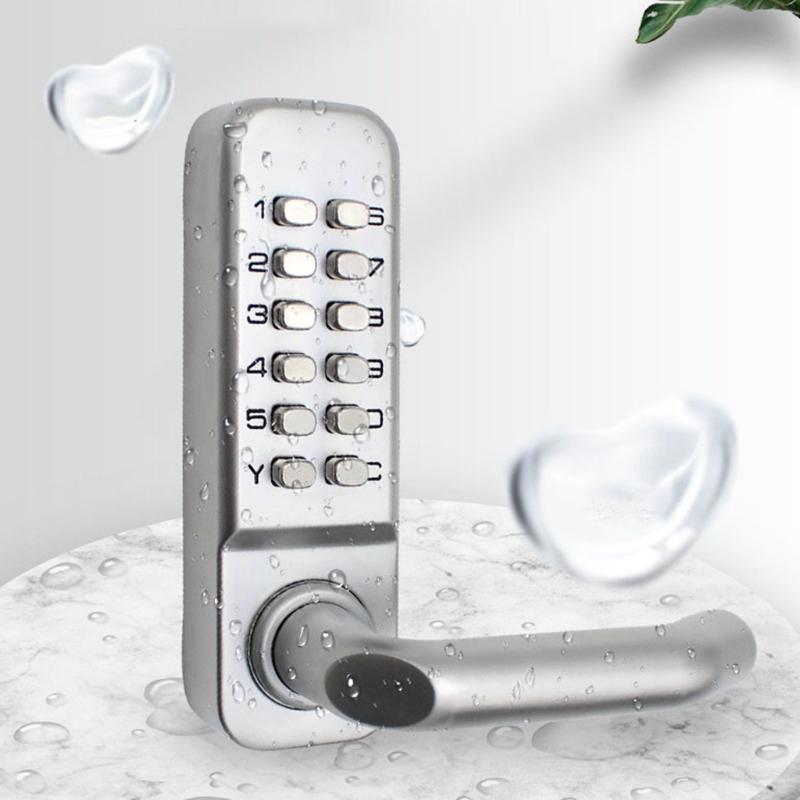 Keyless Entry Door Lock with Handle High Security Door Lock Zinc Alloy Combination Code Lock for 1.38-2.36'' Thick Doors